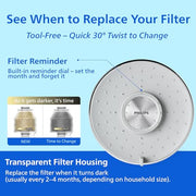 PHILIPS Brushed Nickel / Filtered Shower Head / Modern Fixed Showerheads