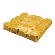 4 Drum Low Profile Containment Pallet with Drain by Eagle – Pack of 1, HDPE, Yellow & Black, Model 1645