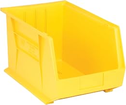 Quantum QUS260YL Yellow Ultra Stack and Hang Bin, 18" x 11" x 10" Size (Pack of 4)