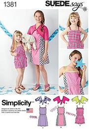Simplicity Girls Easy Sewing Pattern 1381 Dresses, Jumpsuits & Boleros
