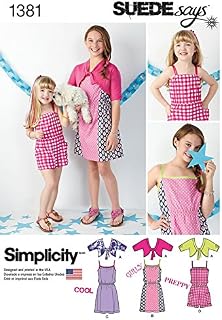 Simplicity Girls Easy Sewing Pattern 1381 Dresses, Jumpsuits & Boleros