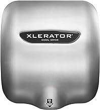 XLERATOR XL-SB Automatic High Speed Hand Dryer with Brushed Stainless Steel Cover and 1.1 Noise Reduction Nozzle, 12.5 A, 110/120 V
