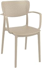 Compamia Loft Bistro Set 3 Piece with 27 inch Table Top Taupe