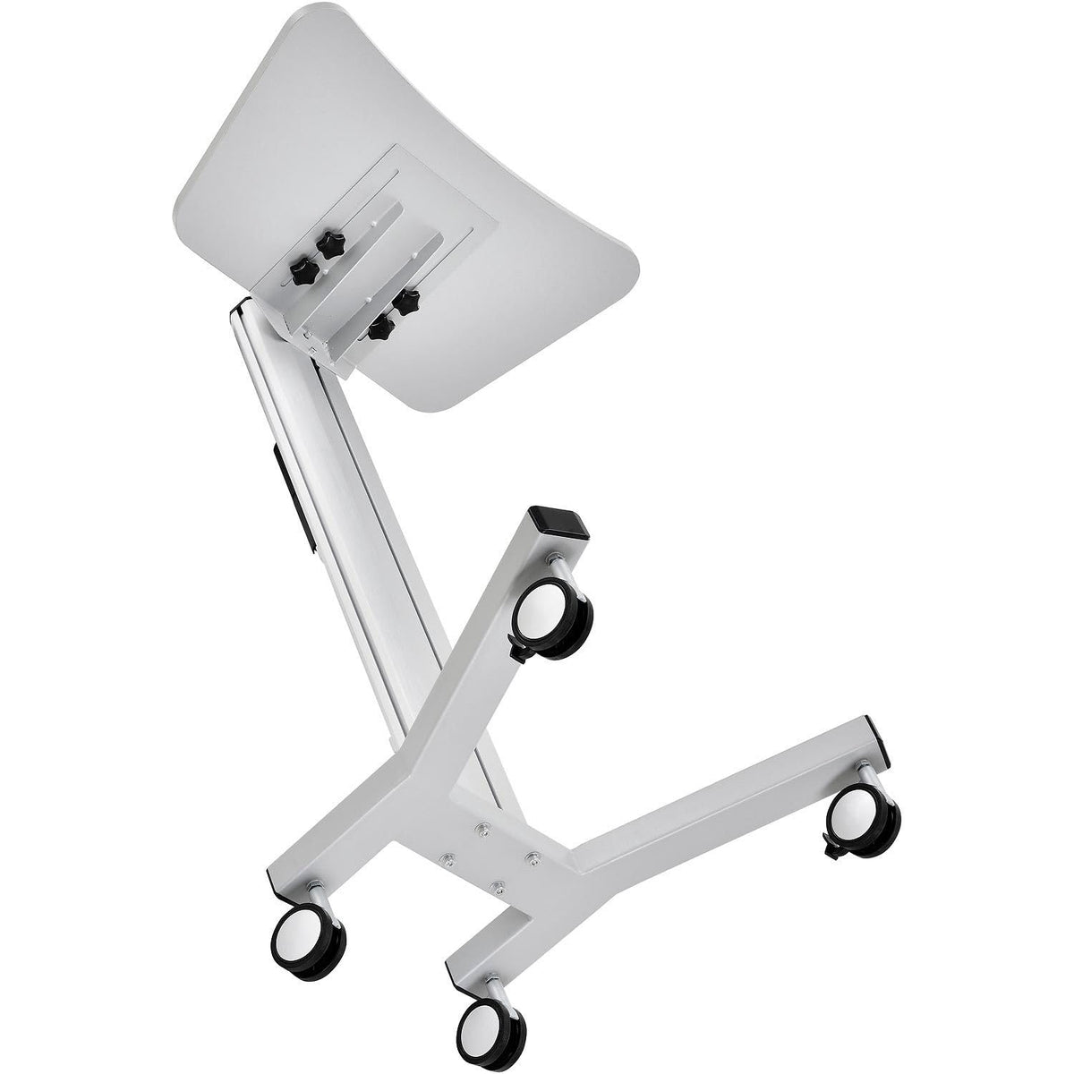 Global Industrial Mobile Laptop Workstation by IndustrialSupplies – Height adjustable, Steel/aluminum, Silver, Model PC1000