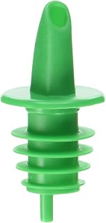 Winco Free Flow Pourers, Green, Medium | Dishwasher safe, BPA-free, Wide compatibility, Smooth pouring, Great for Bottles, Drink Service and Bar Service