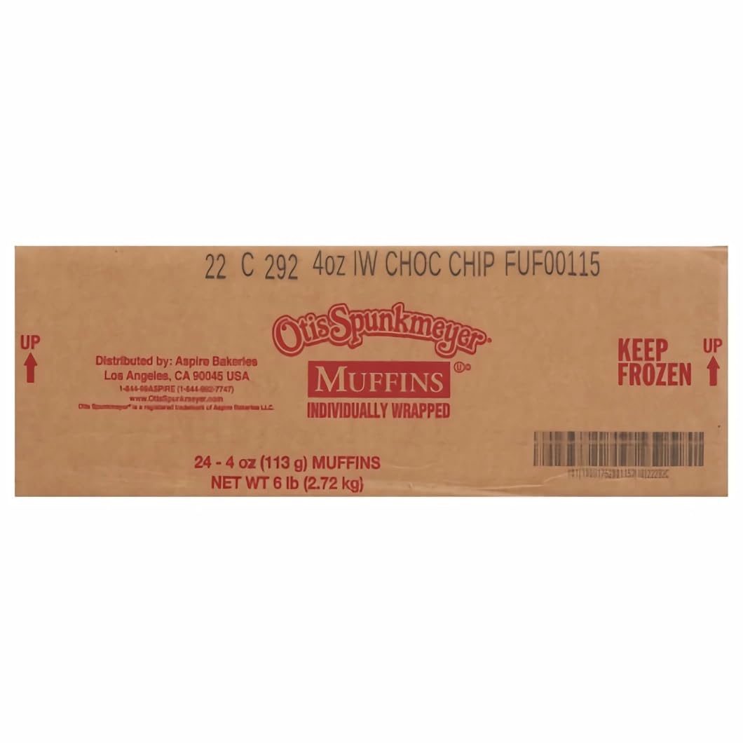 Chocolate Chip Muffins Individually Wrapped by Otis Spunkmeyer – 24 muffins