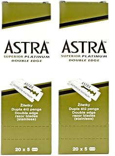 Razor Blades Club Astra Green Double Edge Safety Razor Blades, 200 Count - Compatible with Most Standard DE Razors