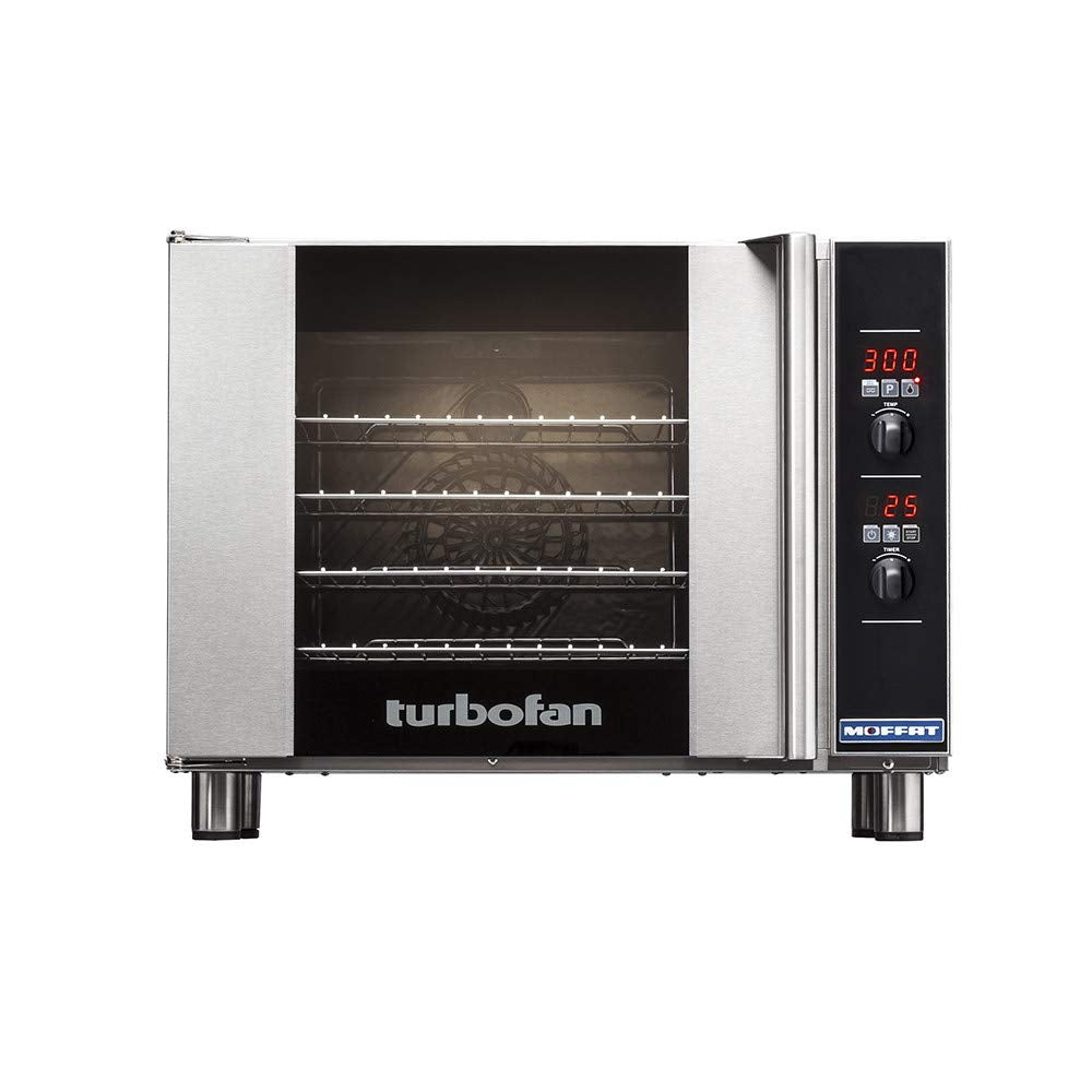 Stainless Steel Convection Oven by Moffat – Half Size, 4 Pan, 4.0 load, Glass,Stainless Steel, Stainless Steel, Model E31D4