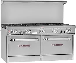 Southbend 4602AA-3GL 60" Ultimate Restaurant Gas Range w/ 4 Wavy Grate Burners, 36" Left Griddle & (2) Convection Ovens