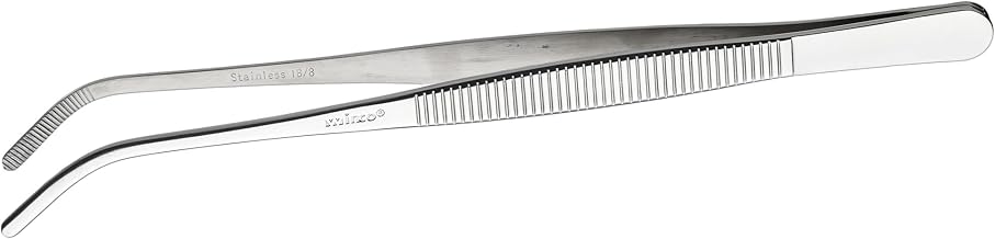 Winco 8" Silver Curved Plating Tong