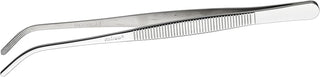 Winco 8" Silver Curved Plating Tong