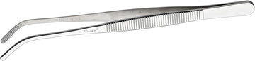 Winco 8" Silver Curved Plating Tong