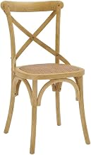 Furnifact Dining Side Chair Natural with Comfortable Seat, Stylish Modern Design for Dining Room, Easy to Clean and Durable Construction