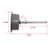 489C Narrow Recessed Inside Release Handle by Kason – Plastic, Silver, Model 10489C00600