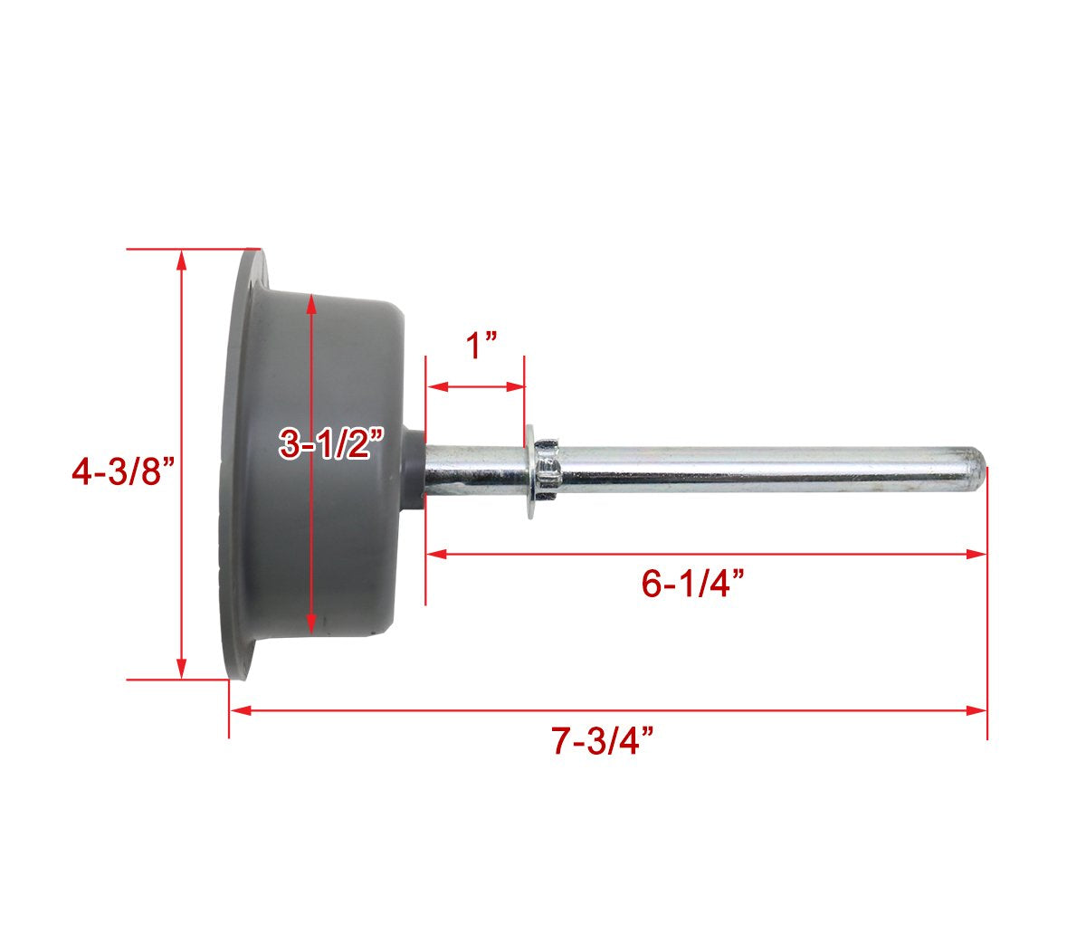 489C Narrow Recessed Inside Release Handle by Kason – Plastic, Silver, Model 10489C00600