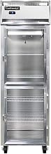 1FS-GD-HD Single Section Reach In Glass Door Freezer, Shallow Depth & Half Height Doors