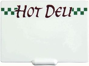 HUBERT Write On Wipe Off Tag with Hot Deli Imprint Made of Heat Resistant Plastic - 2 1/2" H x 3 1/2" L