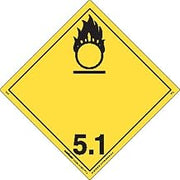Labelmaster IPV6 Oxidizer Hazmat Placard, International Wordless, Permanent Vinyl (Pack of 25)