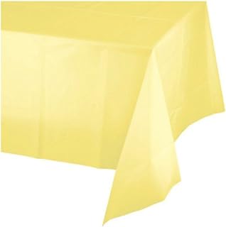 Creative Converting Touch of Color Plastic Table Cover, 12-Count, Mimosa