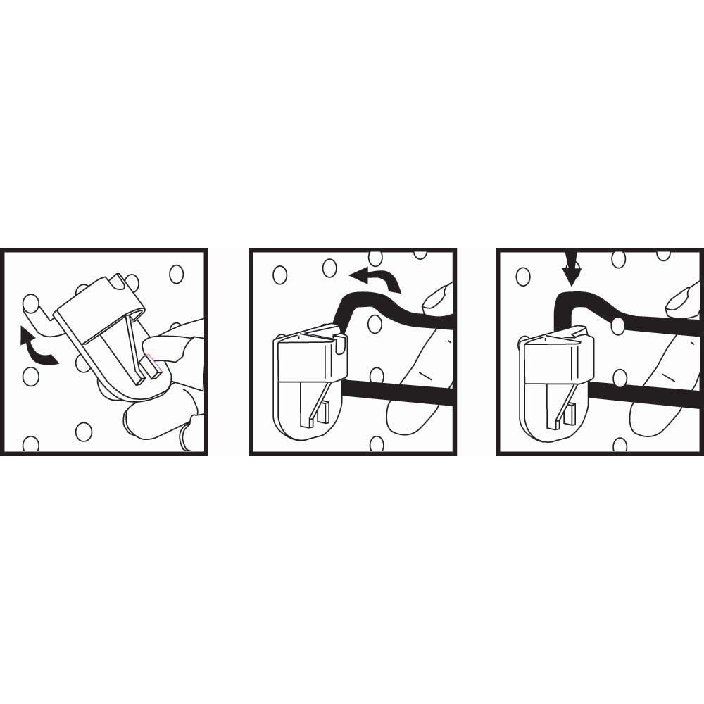 Quick BackLabel Hooks 10" (L) Pack of by Retail Resource – Model QBP3H10-25/BAG