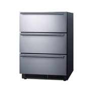 Summit 24" 3 Drawer Refrigerator by Summit Appliance – 23.38x25.63x33.88, 4.9 cubic_feet, In Description, Outdoor, Model SP6DS3D