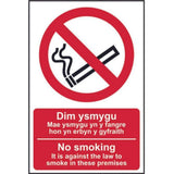 NOSMOKING ITIS AGAINSTLAWTO SMOKE PREMISES ENGWELSH Site Safety Signs & Guides 12 x 8 Inch Notice Danger Warning Caution for Outdoor & Indoor by CZvdPh – Model ZFHsign7056