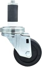 BK Resources 3" Polyolefin 1-1/4" Expanding Stem Swivel Caster for Work Tables, NSF, 300lb Capacity Per Wheel