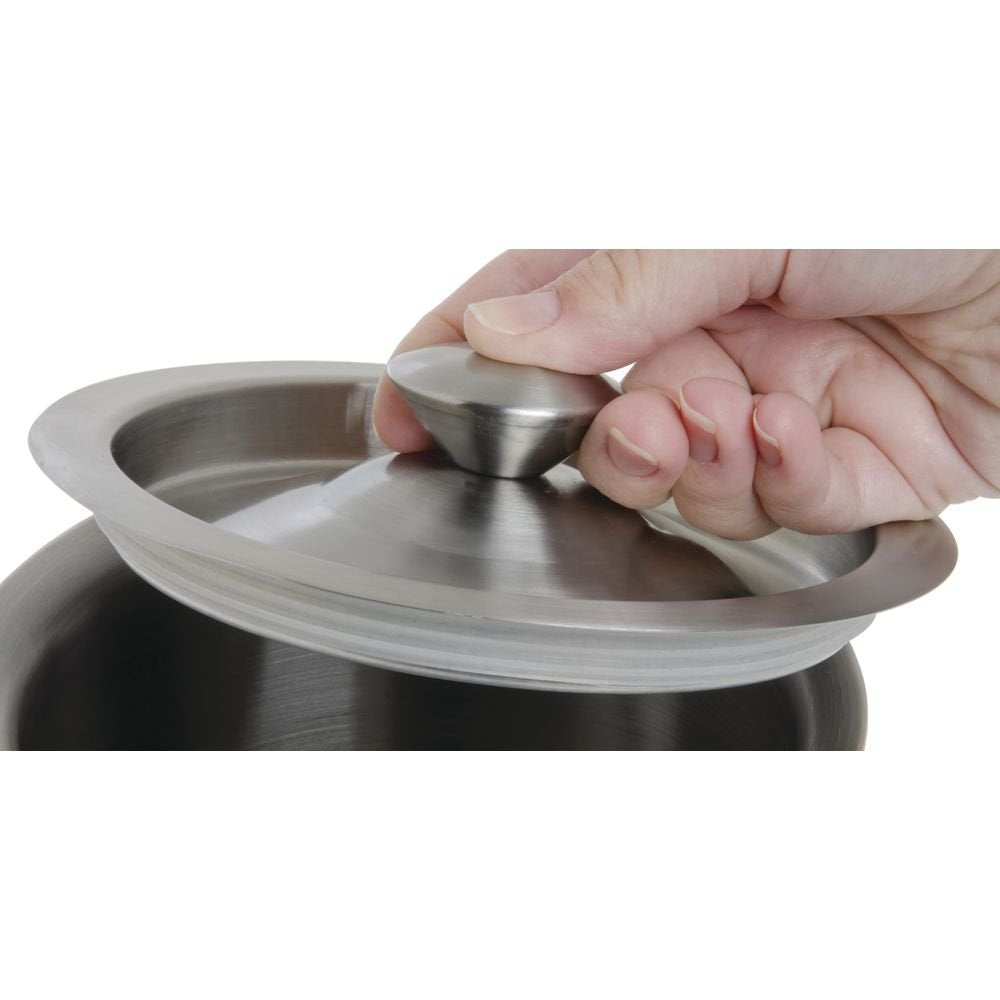 Ice Bucket with Lid 2.1 Quart Double Wall by HUBERT – 2.1 quarts, Stainless Steel, Silver, Model IBD35