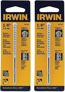 Tools 61116 Irwin 1/4" x 4" Carbide Light Duty Masonry Bit (Pack of 2)