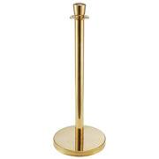 Portable Gold Finished 34" H Post with Base by Global Industrial – 31"L x 19"W x 34"H, Stainless Steel, Gold, Model EK7100LG-G
