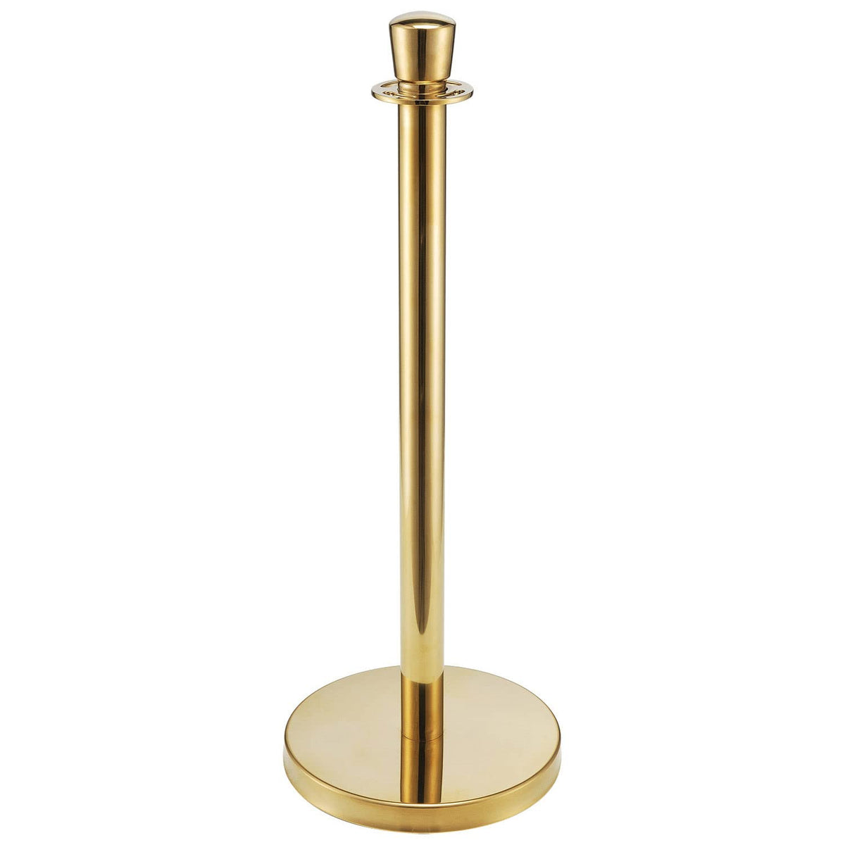 Portable Gold Finished 34" H Post with Base by Global Industrial – 31"L x 19"W x 34"H, Stainless Steel, Gold, Model EK7100LG-G
