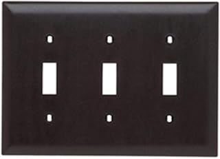 Legrand Pass & Seymour TP3BK Trademaster Mid-Size Unbreakable Nylon Wall Plate, 3 Gang, Three Toggle Cover, Black (1 Count)