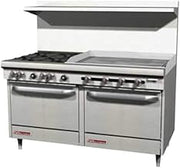 Southbend S60AC-4GR S-Series 60" Gas Restaurant Range w/ (2) Open Burners, 48" Right Griddle, (1) Convection Oven & (1) Cabinet Base