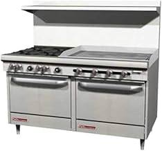 Southbend S60AC-4GR S-Series 60" Gas Restaurant Range w/ (2) Open Burners, 48" Right Griddle, (1) Convection Oven & (1) Cabinet Base
