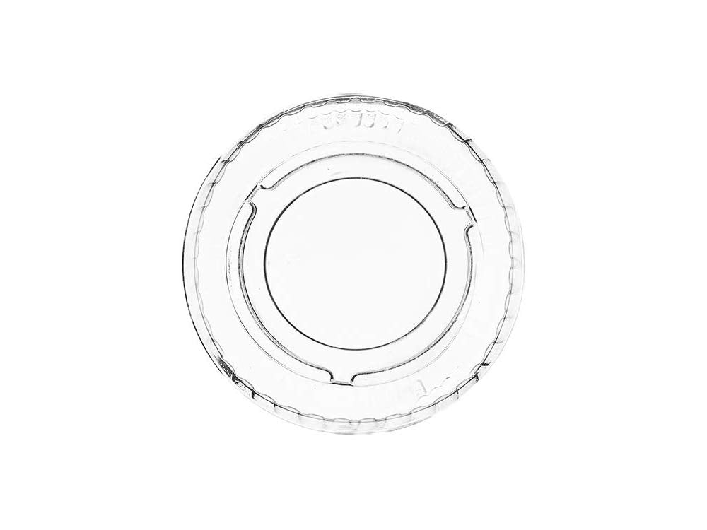 Plant-Based Compostable PLA Portion Pot Lid (Case of 5000) by Vegware – 1oz, Plastic, Transparent, Pack of 5000, Model VWPL1