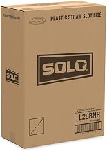 Solo L28BNR Identification Straw Slot Translucent Plastic Lid - For Solo Paper Cold Cups (Case of 960)