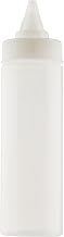 Tablecraft Widemouth™ Squeeze Bottle, 12 oz, Clear, 2.25"x 2.25" x 8.5" Polyethylene, 53mm Wide Mouth Twist Top for Sauces, Dressings, Condiments, Easy Pour Control Bottle