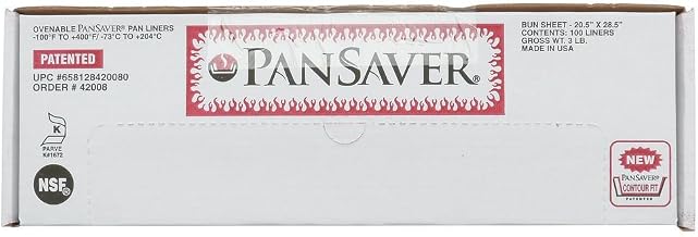 Pansaver 42008 Disposable Pan Liners Fits 25-1/2"Wx17-1/2"D Bun Pans