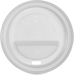 Genuine Joe Ripple Hot Cup Protective Lids, 10-16 Oz, White, Pack of 1000