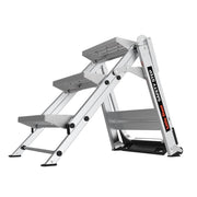 Utility Step Stool by Little Giant – 44"L x 22"W x 5.5"H, Aluminum, Black/Gray, Model 10310BA