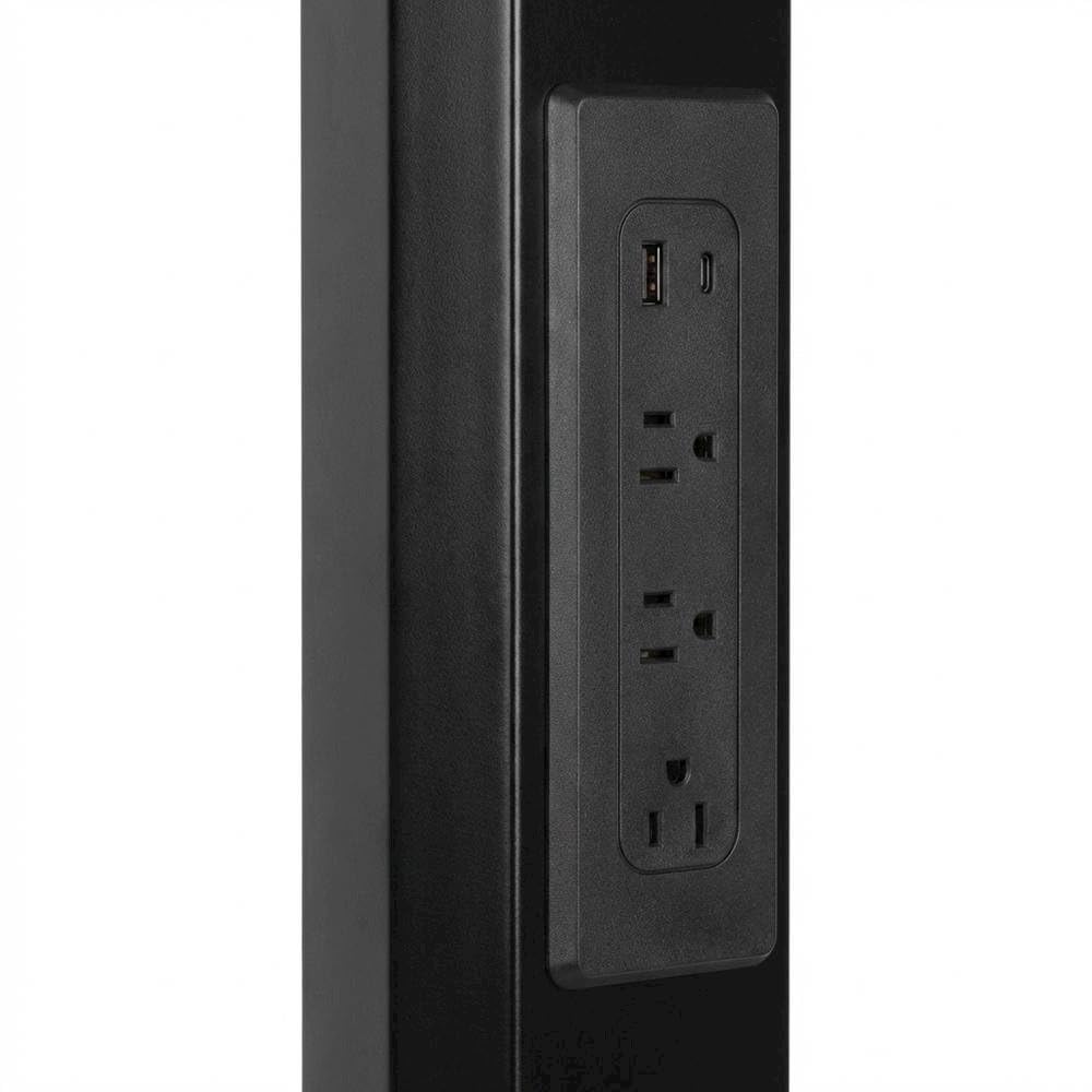 Steel Freestanding Power Station with USB Type-A by Bison office – 35.75 x 12.75 x 12.5 inches, Metal