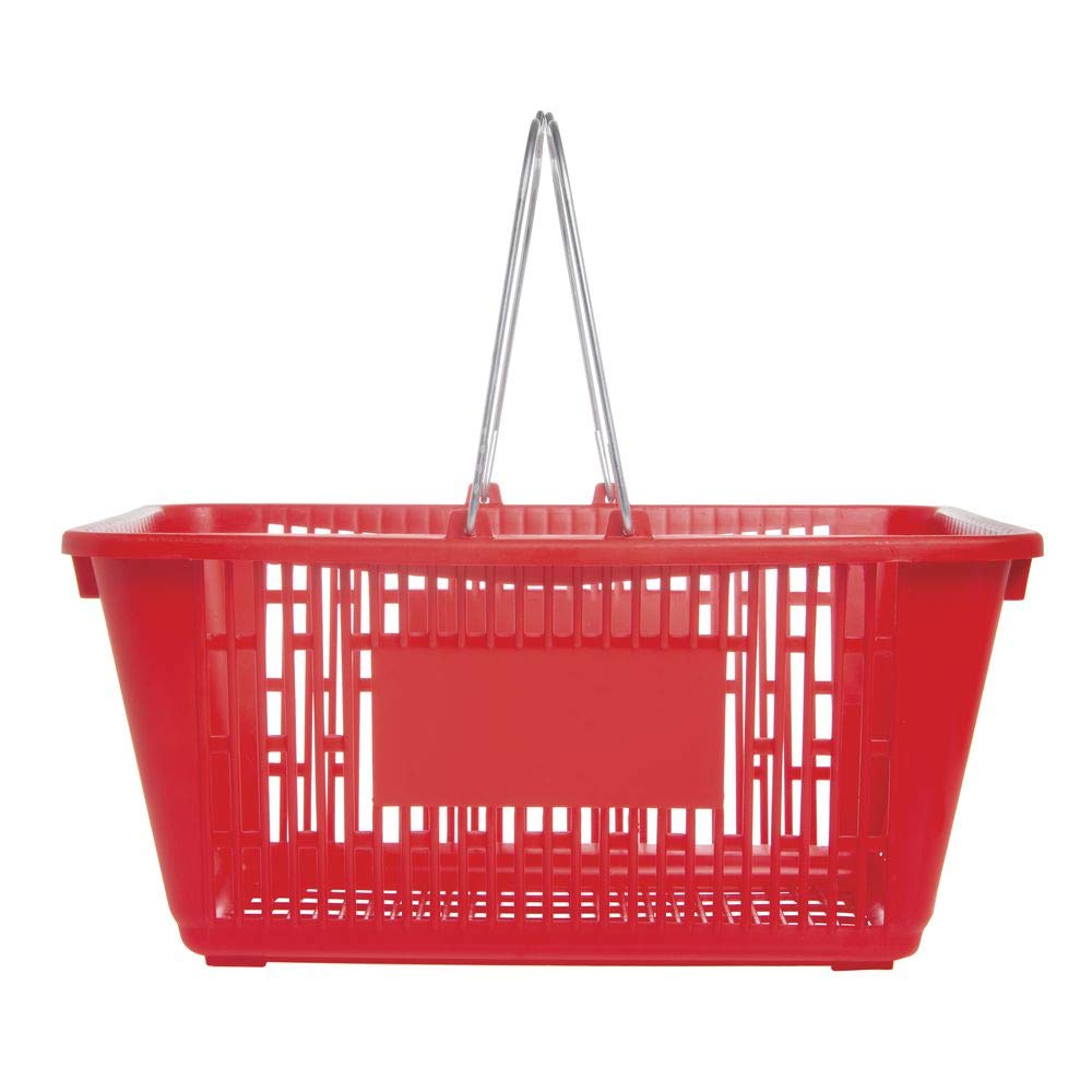 Red Hand Baskets Plastic Set of by Retail Resource – Plastic, Red, Model H2111001-6
