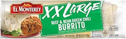 El Monterey XX Large Beef and Bean Green Chili Burrito, 9.5 Ounce - 12 per case.
