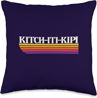 Kitch-Iti-Kipi Michigan Retro Graphic - Kitch-Iti-Kipi MI Throw Pillow