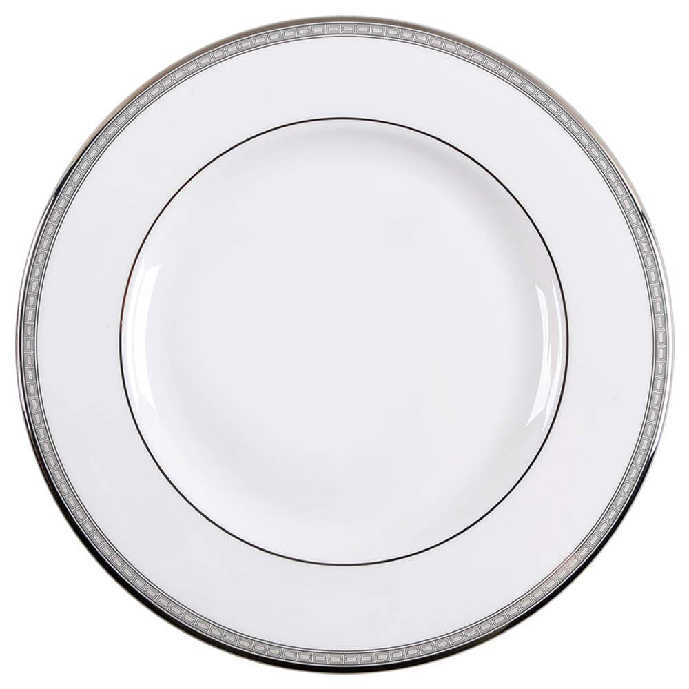 Scripted Platinum Salad Plate by Lenox – Large, Bone China, Model 811634