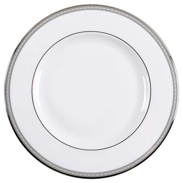 Scripted Platinum Salad Plate by Lenox – Large, Bone China, Model 811634