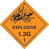 Labelmaster SLEXP13G Explosive 1.3 G Label, Vinyl, Hazmat, 4" x 4" (Pack of 500)