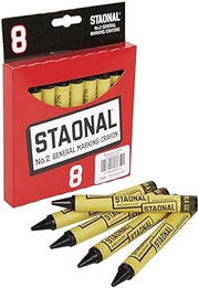 Crayola Staonal Marking Crayons, 8/BX, Black, Sold as 1 Box