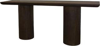 Moti Sullivan 72" Solid Wood Console Table in Dark Brown Finish