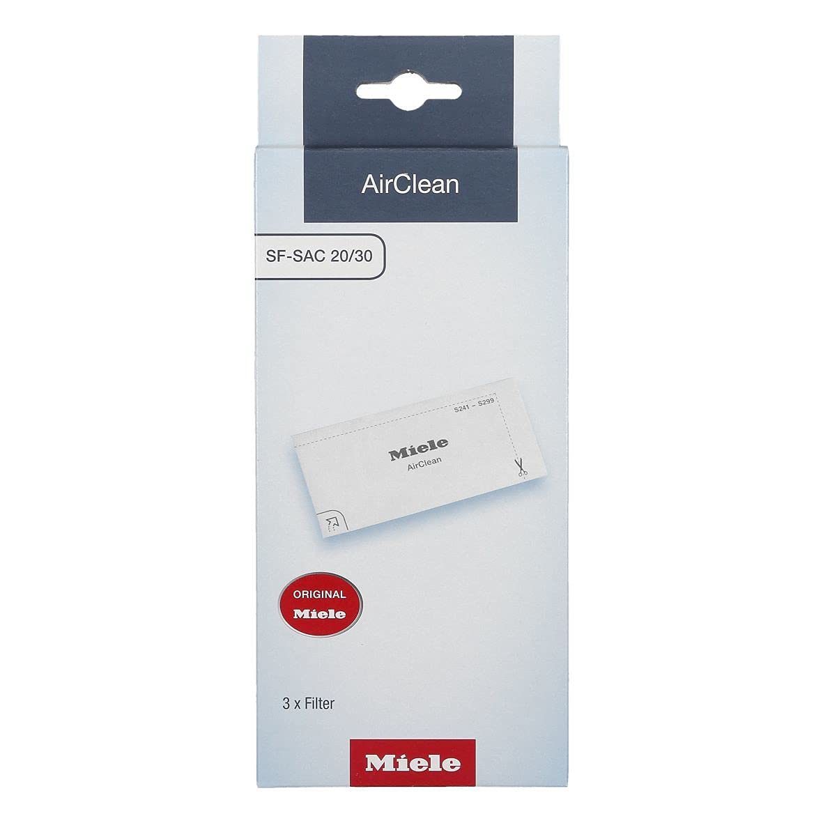 Filter for Vacuum Cleaner Carpet Sweeper by Miele – Pack of 3, Model super air cleaner
